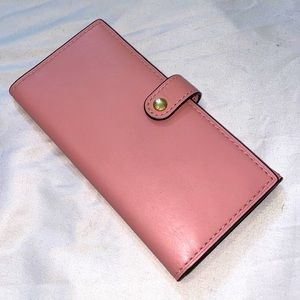 Pink leather wallet